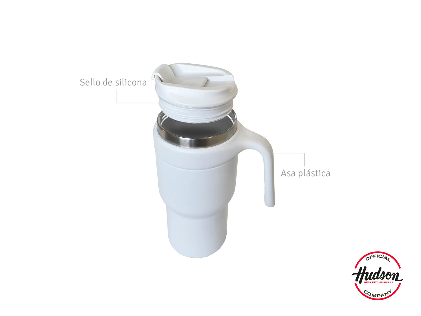 Vaso Para Café De 600ml Térmico Blanco
