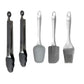Set x 3 Utensilios Silicona + 2 Pinzas Acero HUDSON