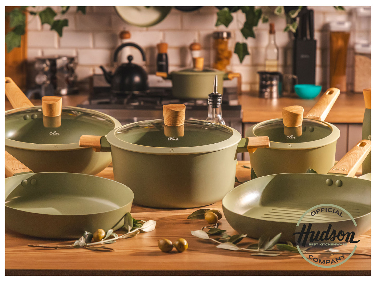 Olla Hudson Olive 20 Cm Con Antiadhente 2.4 L