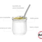 SET MATE ACERO INOX CON BOMBILLA VASO BLANCO