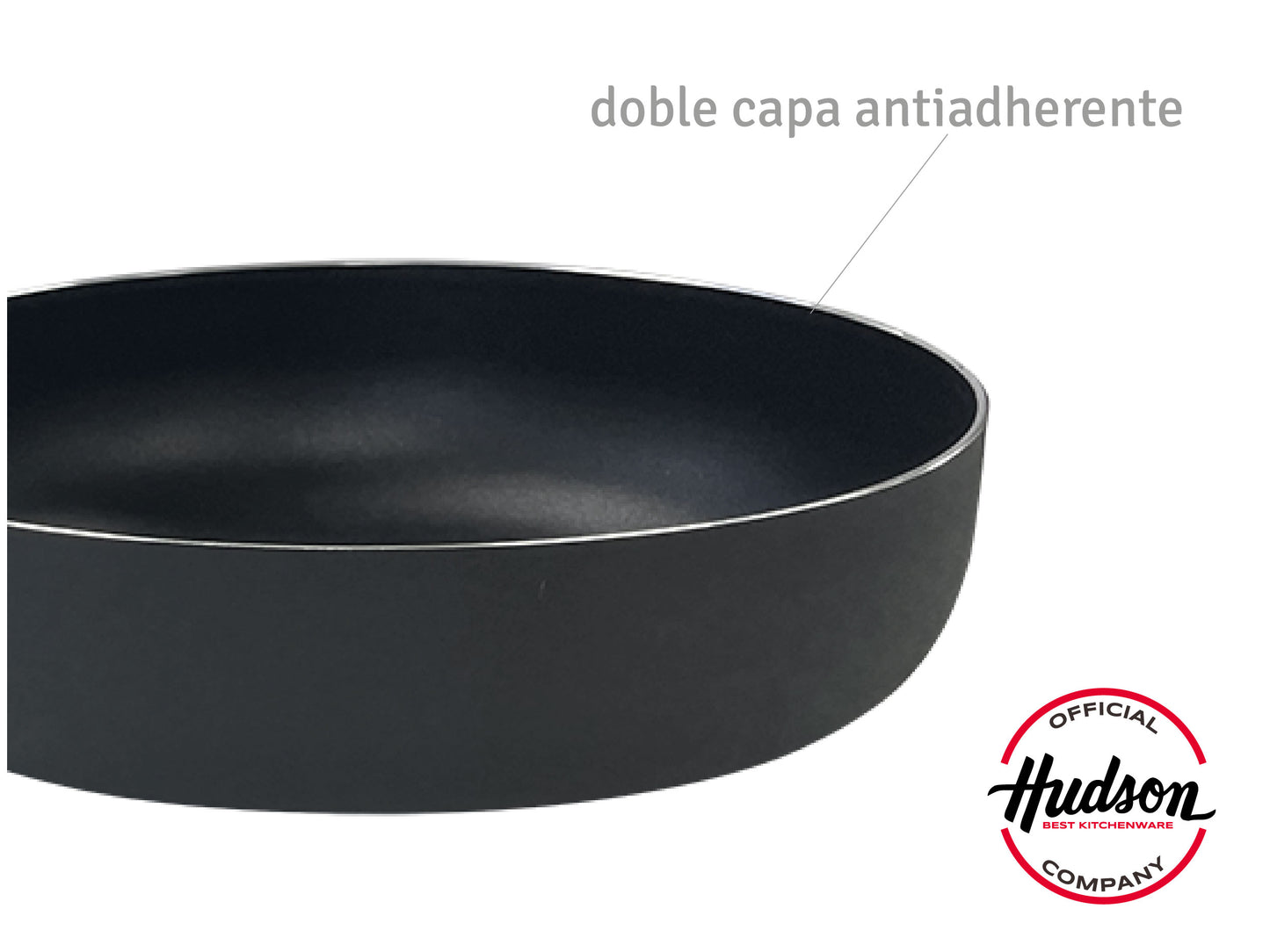 SARTEN DE ALUMINIO PROFUNDA DE 24 CM NEGRA