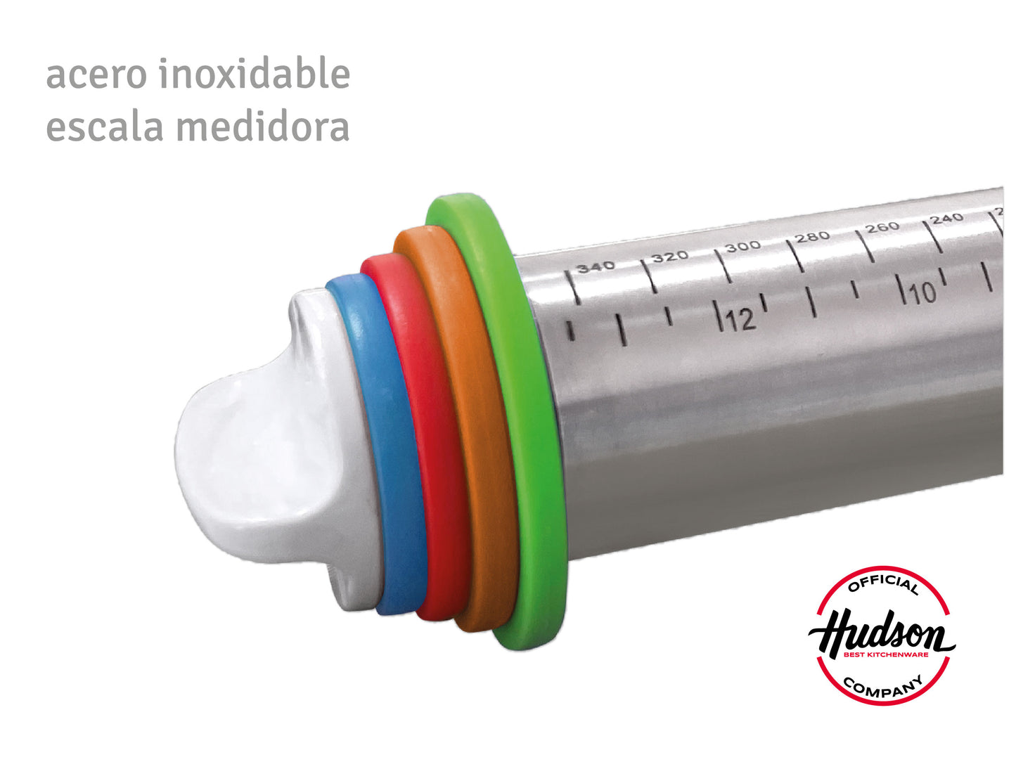 Palo De Amasar Acero Inoxidable Regulable 40cm Linea Hudson