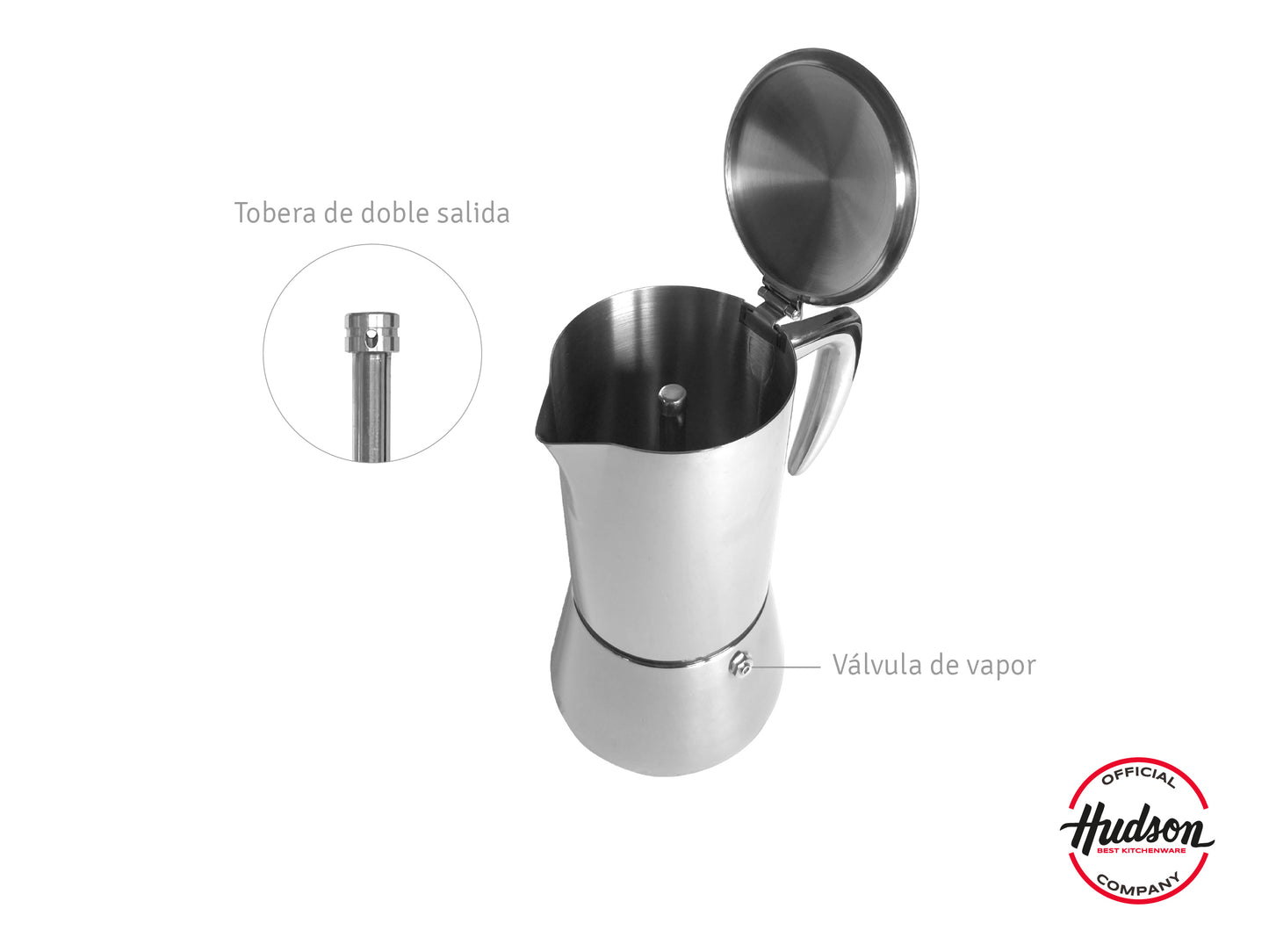 Cafetera Italiana Acero Inoxidable Mirror 280ml