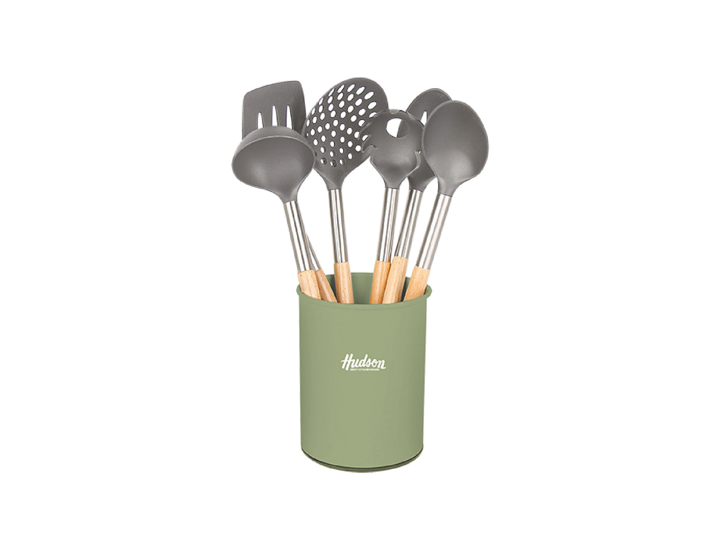 Set Hudson de 6 Utensilios de Nylon OLIVE
