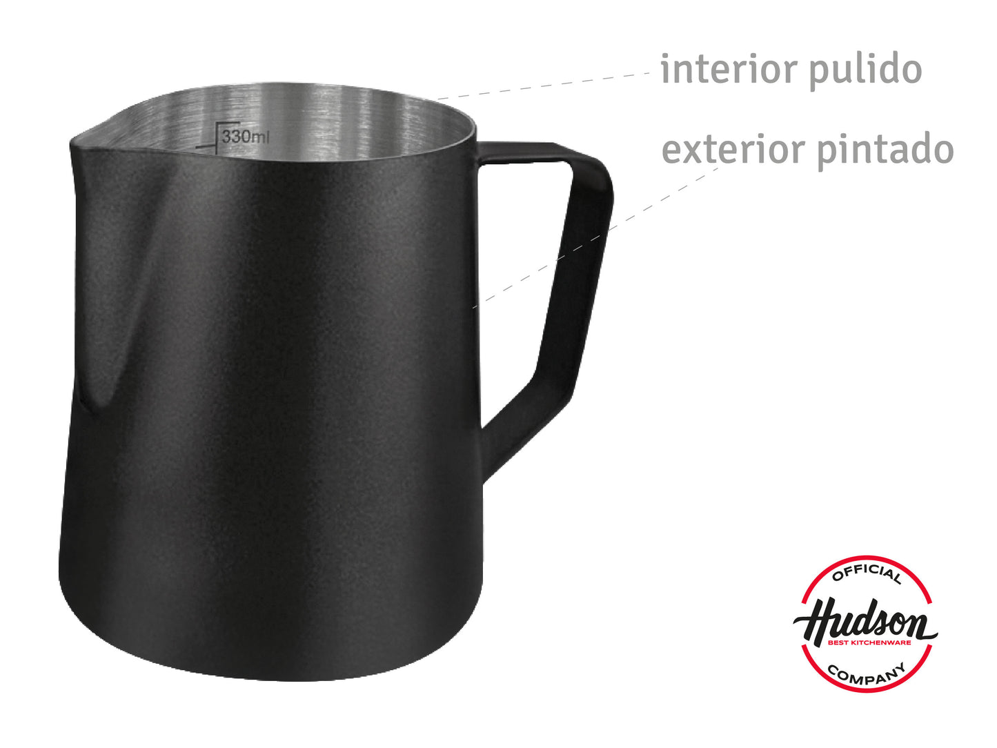 Jarro Latte Barista Negro 330ML Linea Hudson Oficial