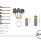 Set Granito Ollas + Sartén + Molinillos + Utensilios HUDSON