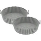 Set X2 Unidades Molde Contenedor De Silicona Para Air Fryer