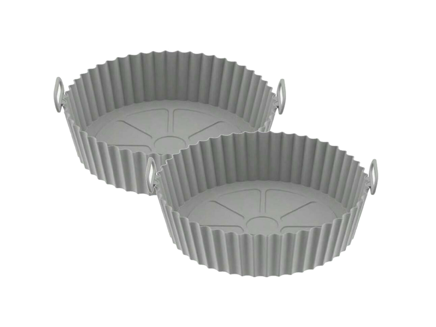 Set X2 Unidades Molde Contenedor De Silicona Para Air Fryer