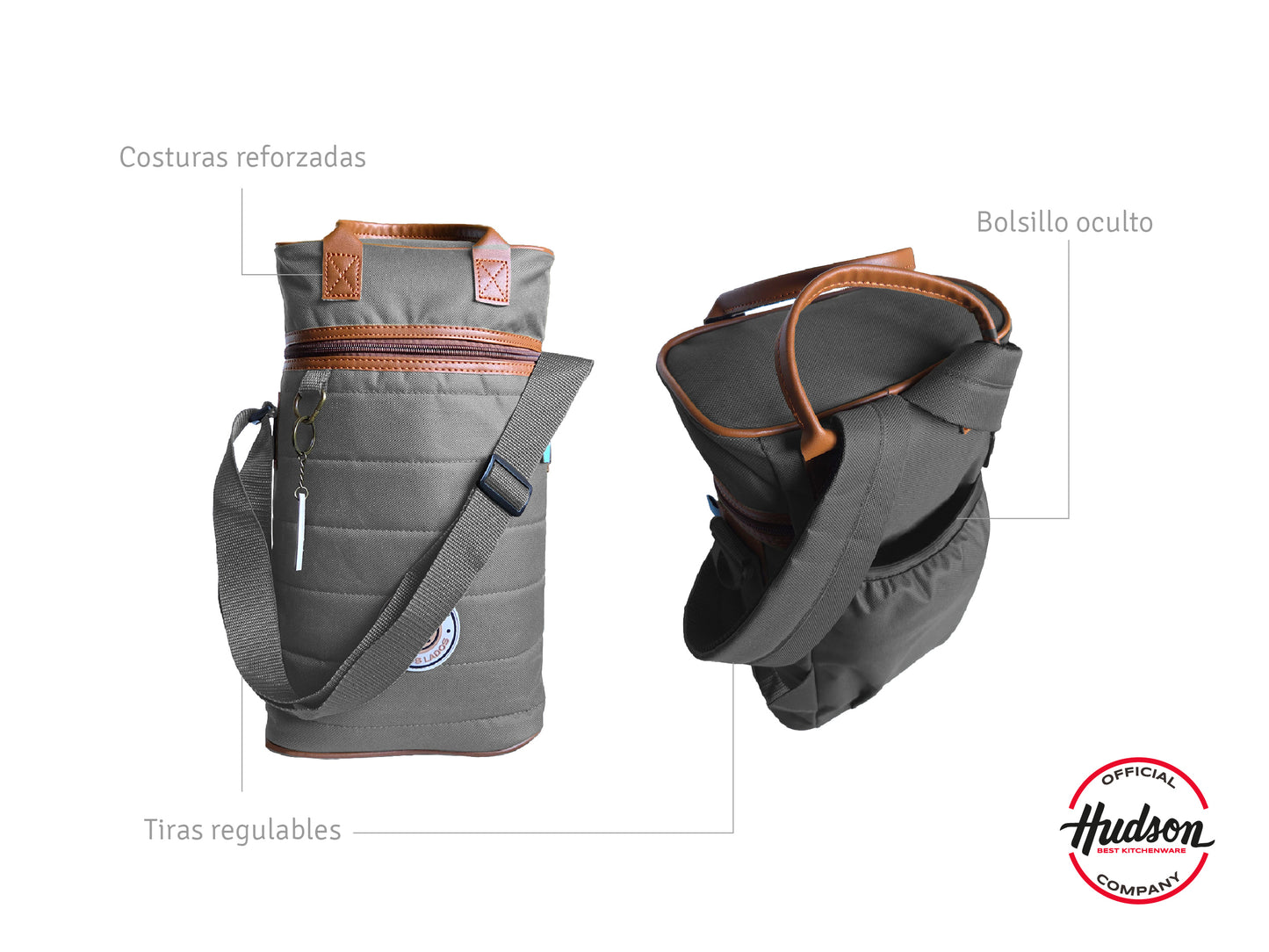 Mochila Matera Gris Reforzada En Poliéster