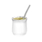 SET MATE ACERO INOX CON BOMBILLA VASO BLANCO