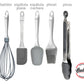 Set 5 Utensilios De Silicona Hudson Con Base Colgante