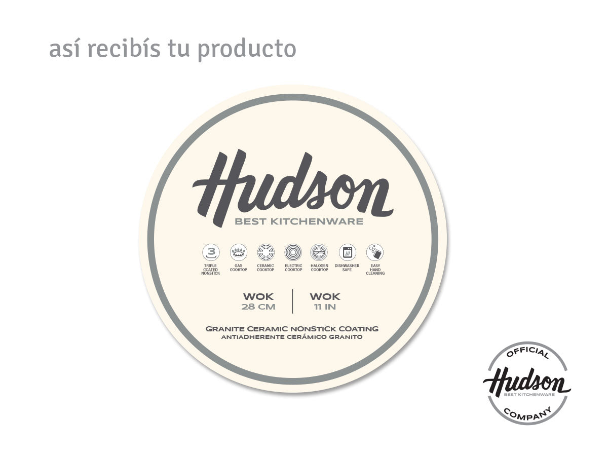 Wok Antiadherente Hudson 28 Cm Granito