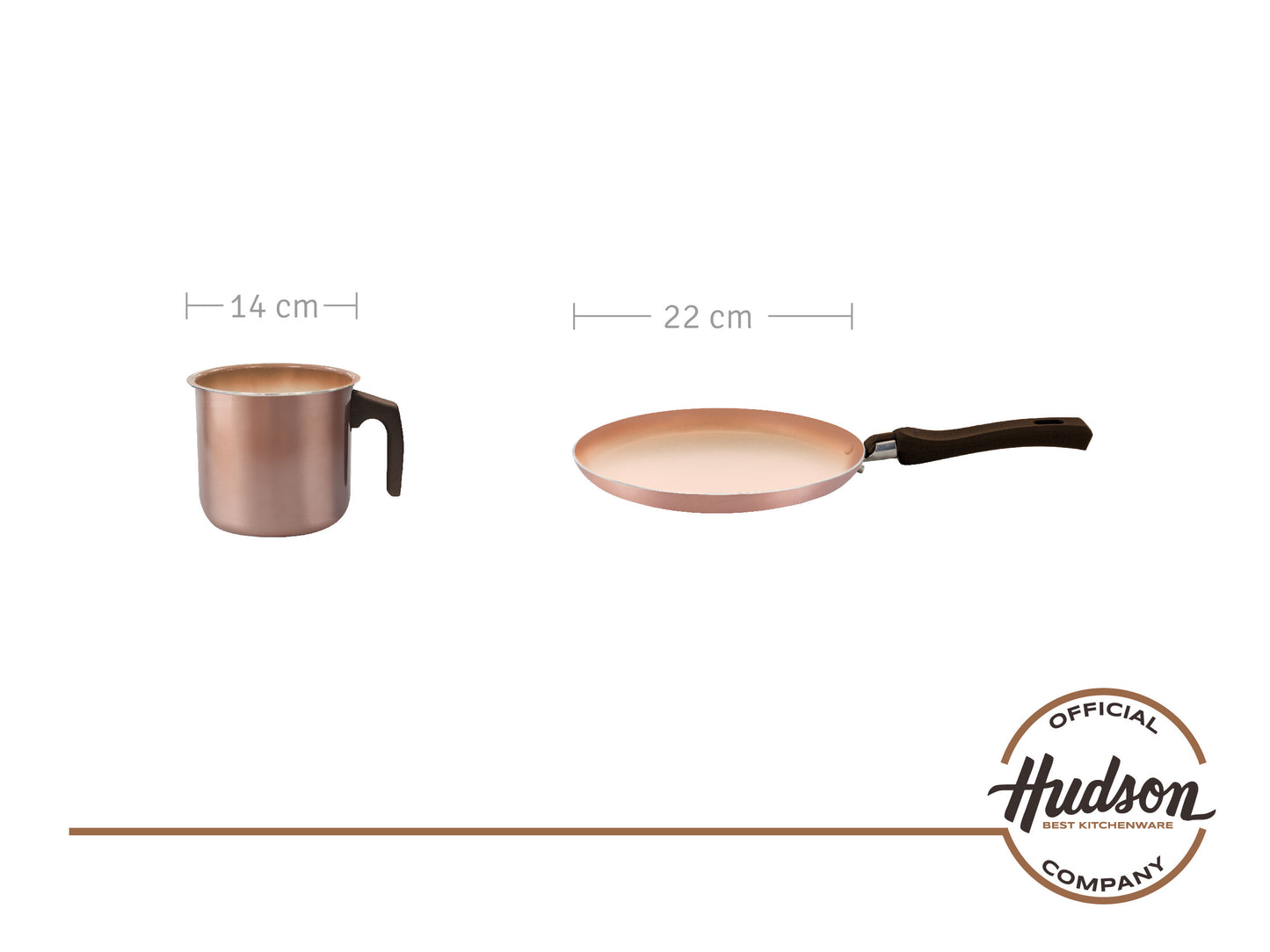Set Bateria Cobre+ Panquequera + Jarro Hudson
