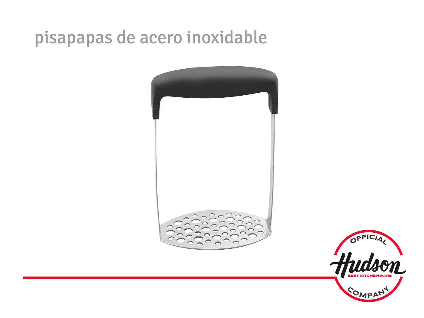 Pisapapas De Acero Inoxidable Con Mango Plastico Hudson