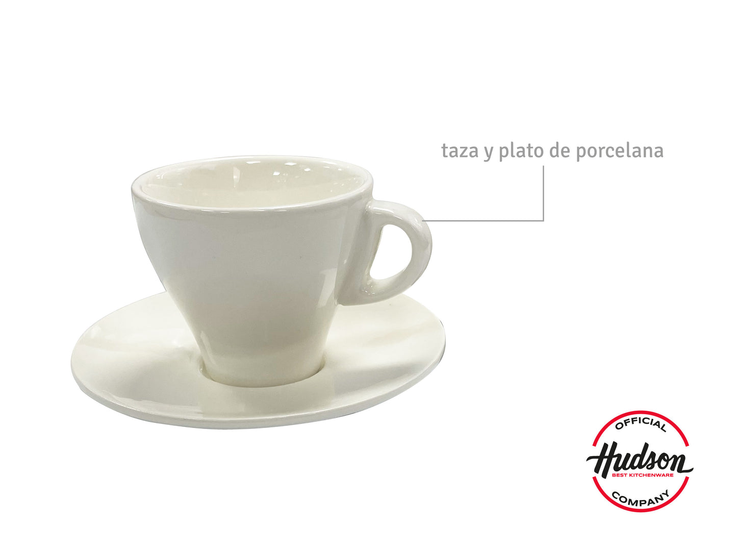 Set Cafetera Italiana Blanca + 2 Pocillos + Plato