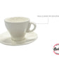 Set Cafetera Italiana Blanca + 2 Pocillos + Plato