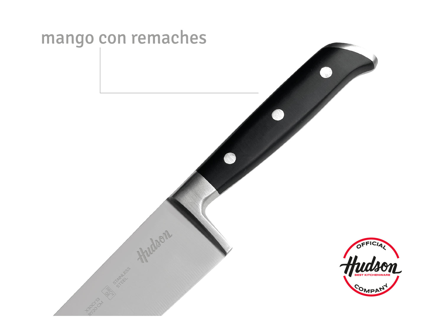 Set 4 Cuchillos Linea Professional Acero Inoxidable Hudson