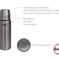 Termo de Acero Pulido De Acero Inoxidable 500 Ml - 50% de descuento en la 2 unidad