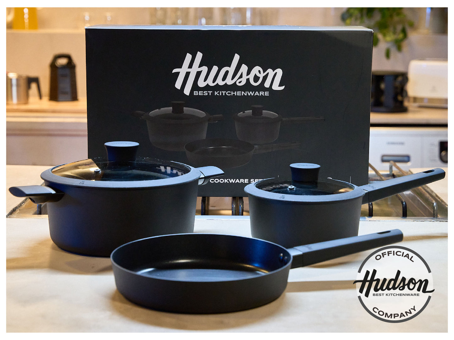 Batería De Aluminio Antiadherente 5 Piezas Hudson