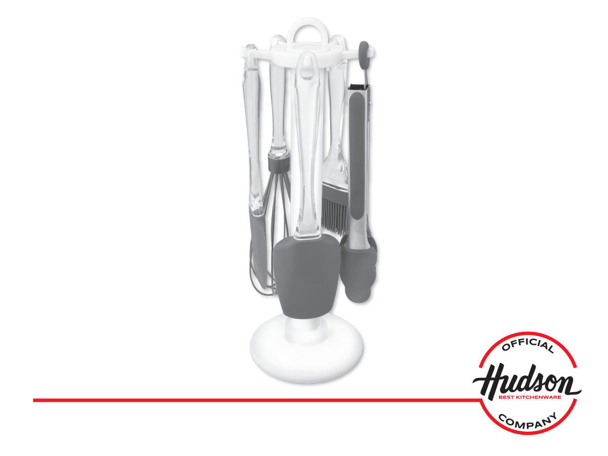 Set 5 Utensilios De Silicona Hudson Con Base Colgante