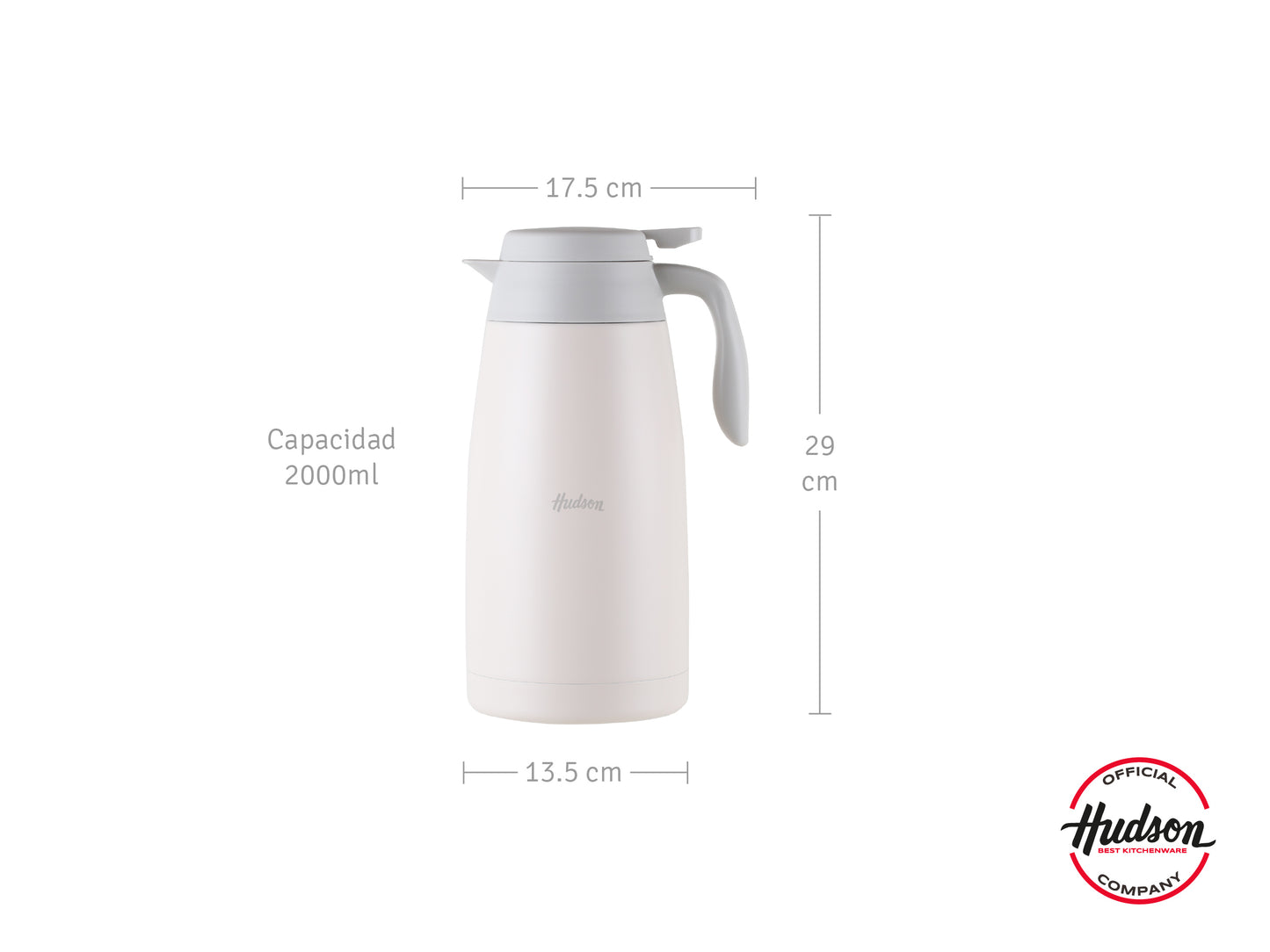 Jarra Conservadora Térmica De 2l Crema
