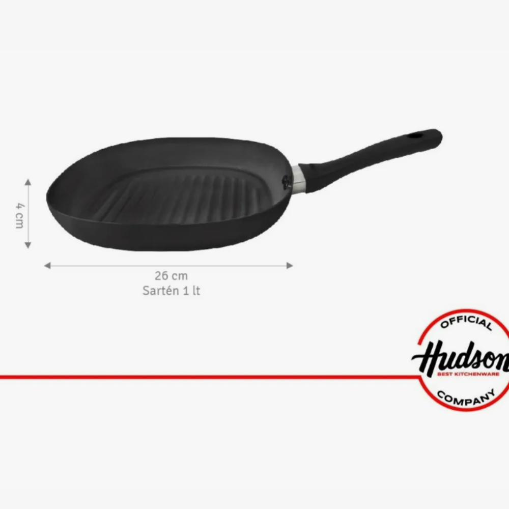 Plancha Bifera Hudson Antiadherente Induccion 26 Cm