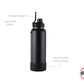 Botella Deportiva Térmica De 1200ml Negro