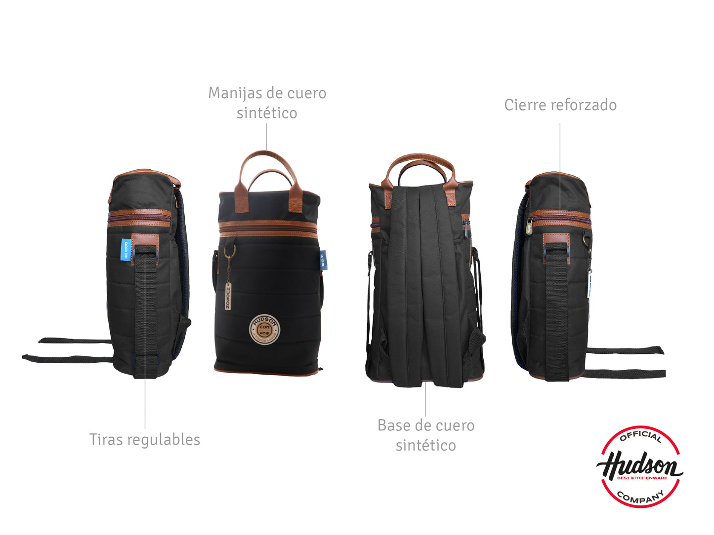 Mochila Matera Reforzada En Poliéster Negro