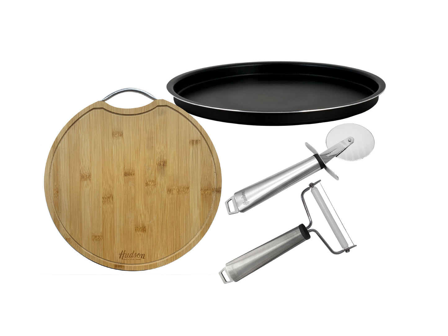 Set de Pizzera, Cortapizza, Rebanador y Tabla