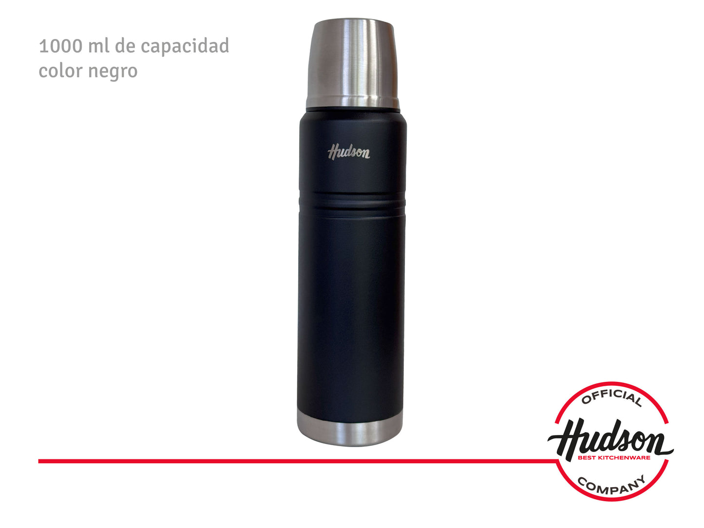 Termo 1 Litro + Mate Negro Vaso