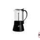 Cafetera Italiana Acero Inox Y Vidrio Para Inducción Negro