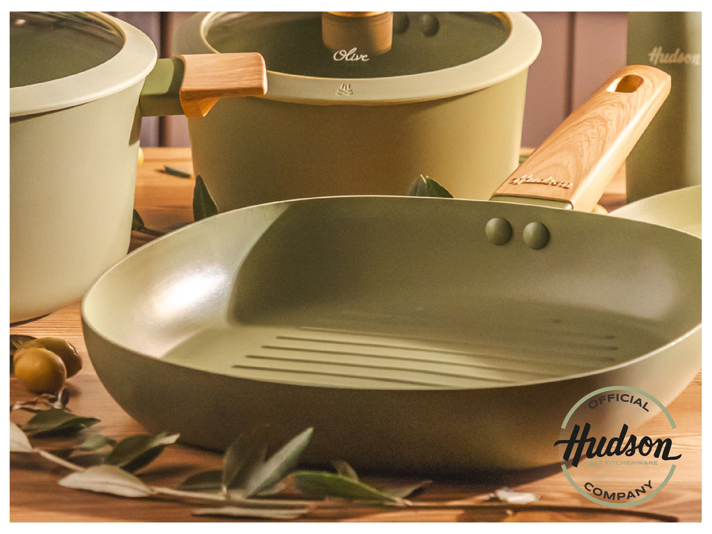 Bifera Hudson Olive 26 Cm Con Antiadherente