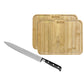 Set de Cuchillo Trinchador y Platos Bambú HUDSON