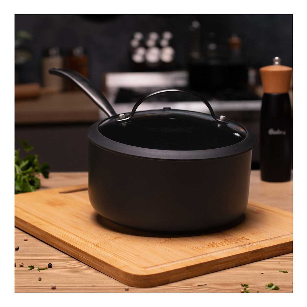 Cacerola De Aluminio Negra Antiadherente Total Black 20 Cm