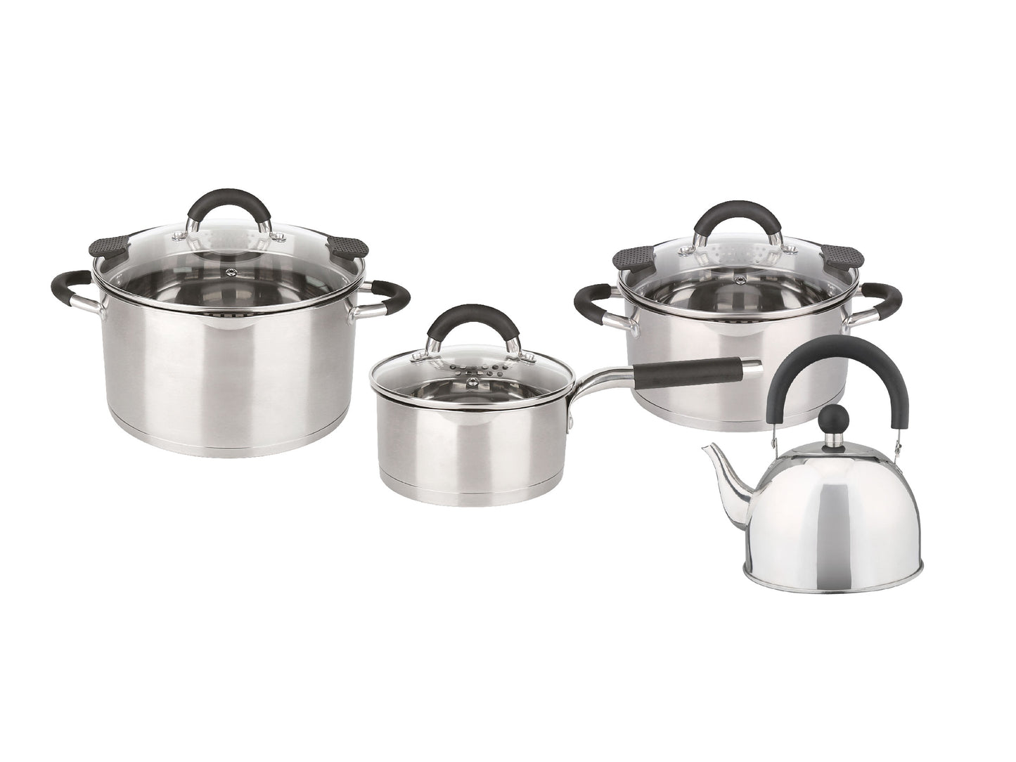 Set Acero Inox Bateria + Caldera Pico Hudson Oficial