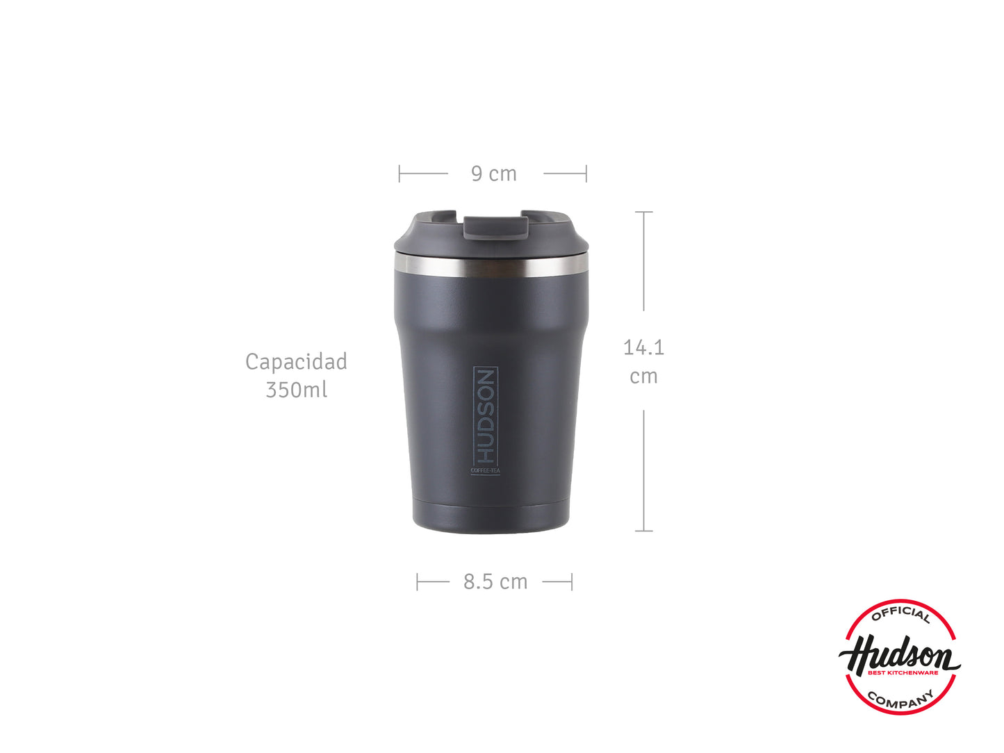 Vaso Isotérmico Para Café De 350ml Color Gris