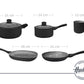 Batería De Cocina Hudson Granito Negro 15 Piezas Ngra02