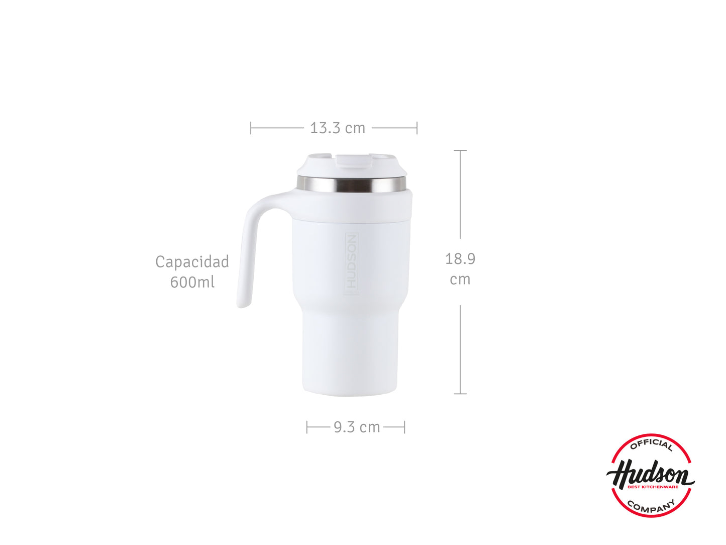 Vaso Para Café De 600ml Térmico Blanco