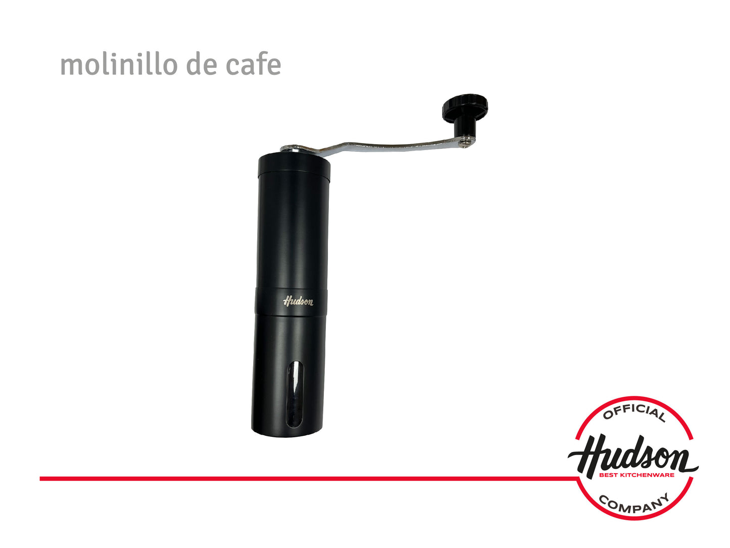 Molinillo De Café Manual Acero Negro Hudson Oficial