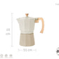 Cafetera Italiana Aluminio Harmony 450ml Beige