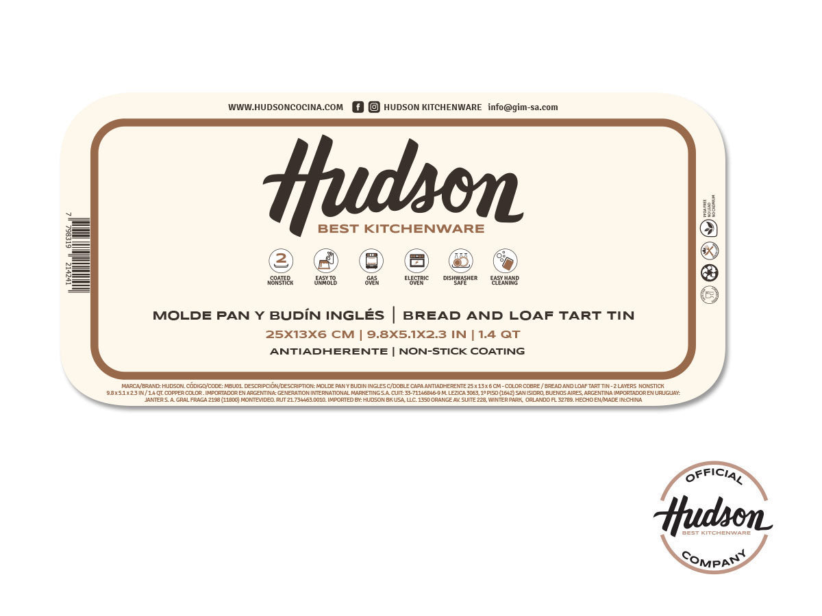 Molde Pan Y Budín Hudson Antiadherente 25 Cm
