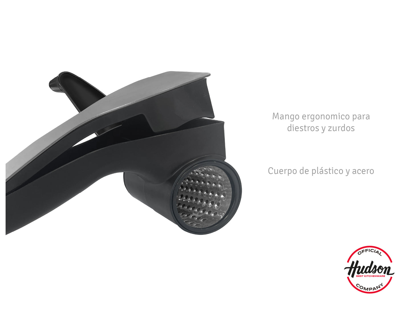 Rallador Giratorio Acero Inoxidable Negro