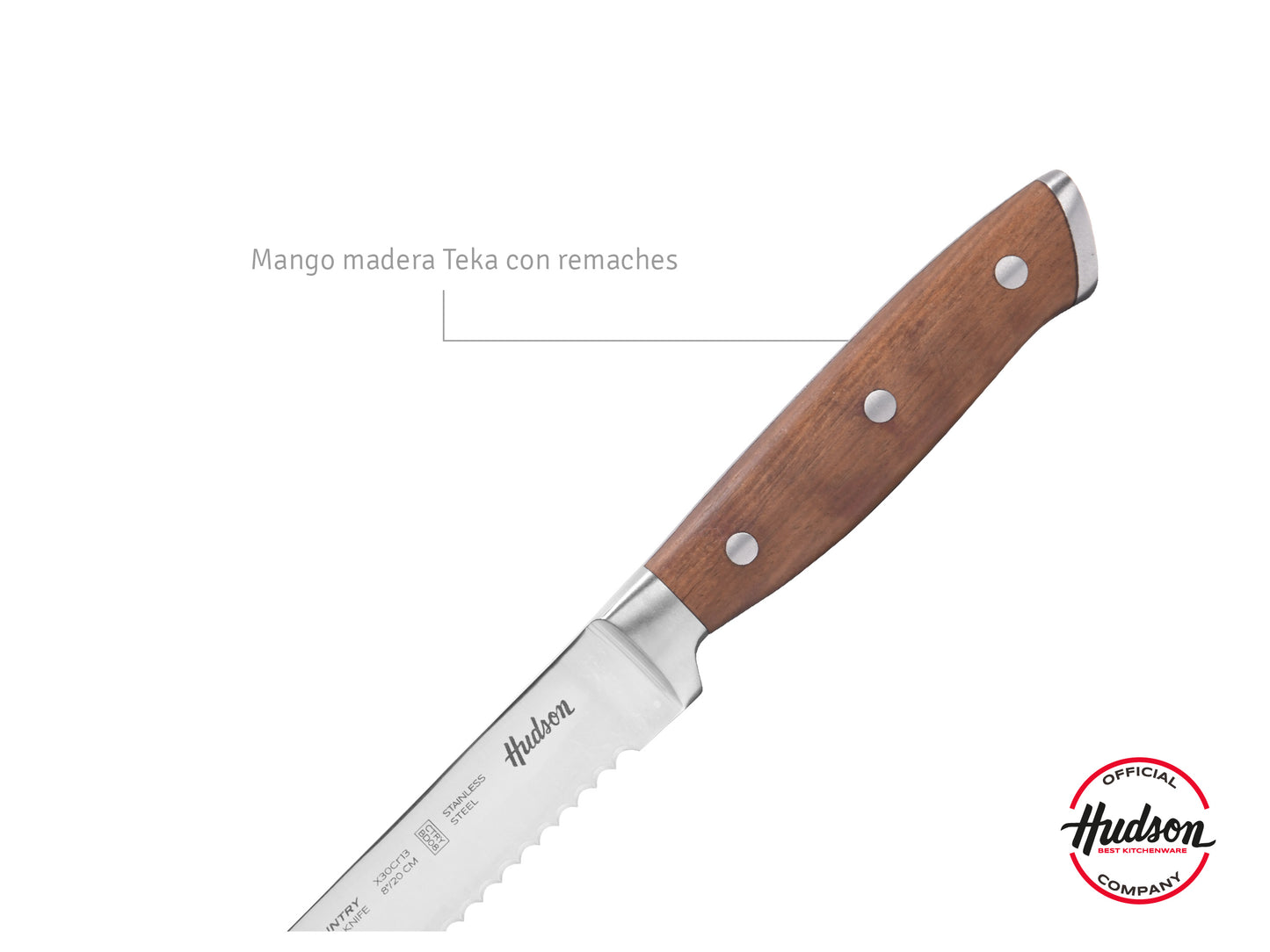 Cuchillo Para Pan Acero Inoxidable Mango Madera