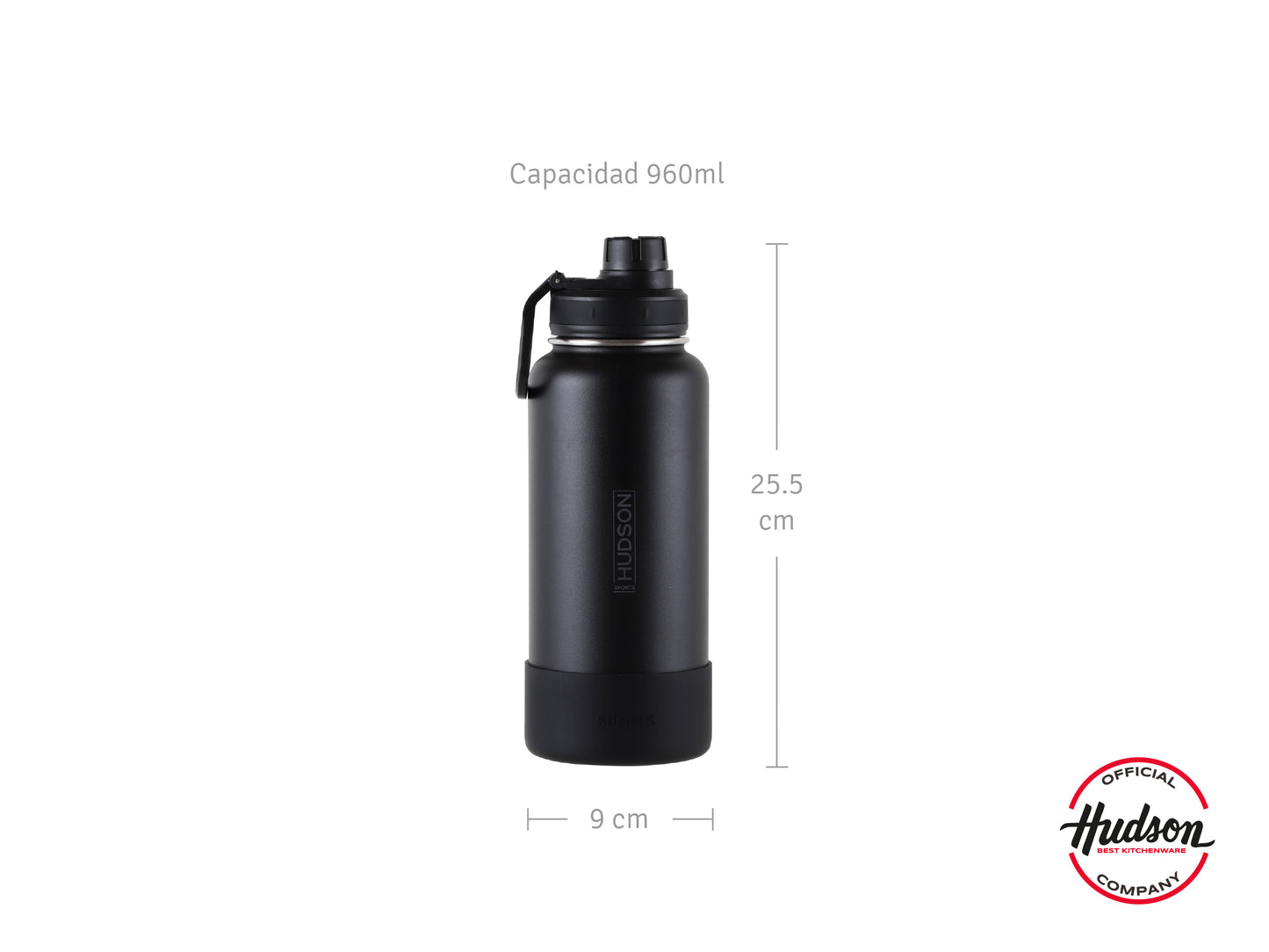 Botella Deportiva Isotérmica De 960ml Negro