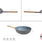 Set de Wok de Aluminio c/ Antiadherente + Cuchara y Espumadera de Nylon y Madera