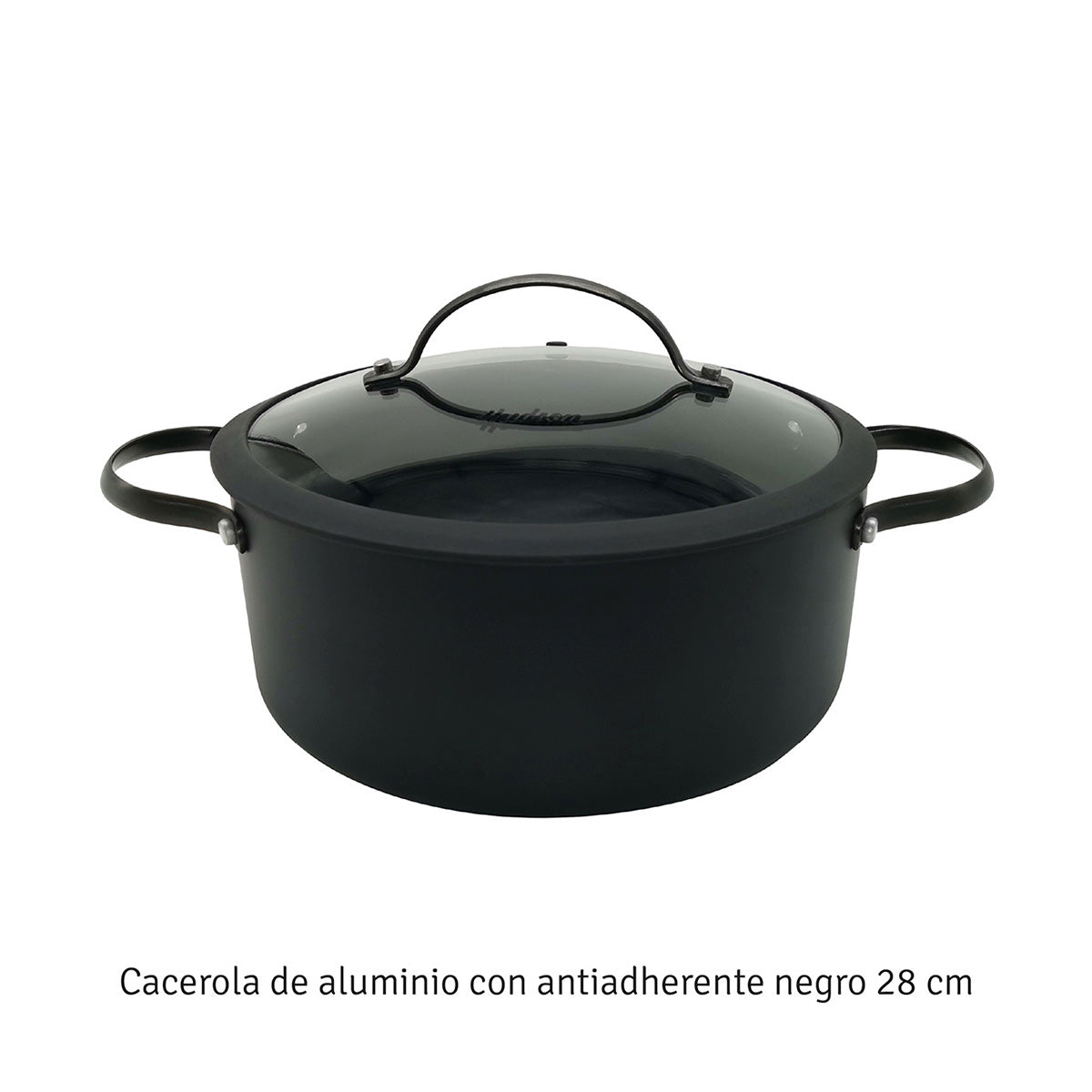 Cacerola De Aluminio Negra Antiadherente Total Black 28 Cm