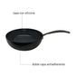 Wok De Aluminio Negro Antiadherente Total Black 28 Cm