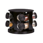 Especiero Giratorio De 8 Frascos Acero Inox Negro