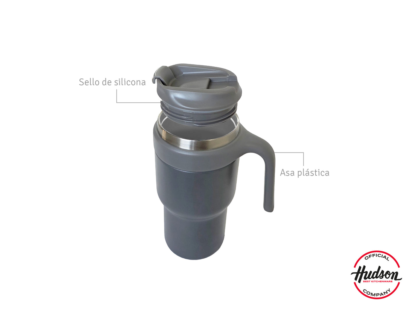 Vaso Térmico Para Café De 600ml Color Gris
