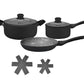 Bateria Black Granite 7 Piezas + Pot Mat X 2